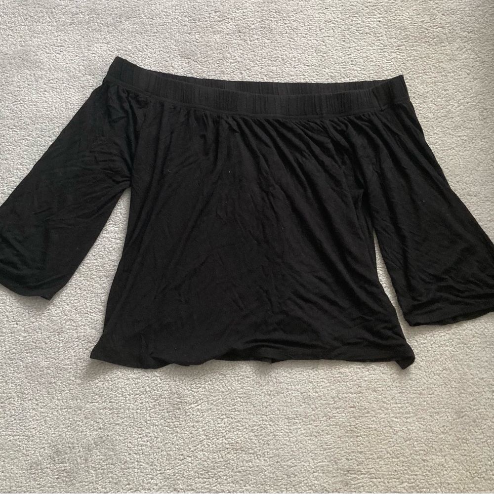 Harlow Black Off-Shoulder Top - S